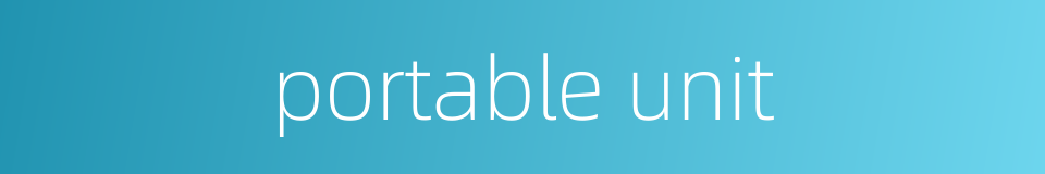 portable unit的同义词