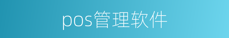 pos管理软件的同义词