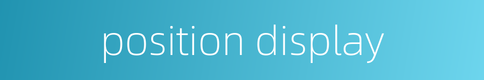 position display的同义词