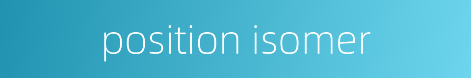 position isomer的同义词