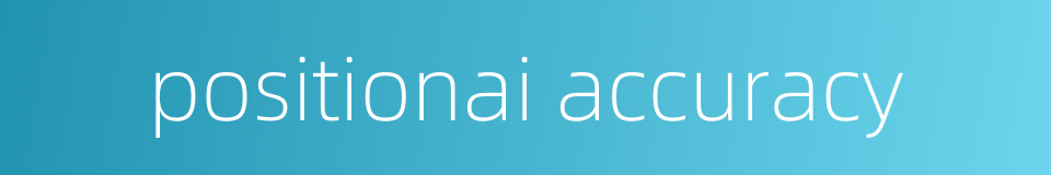 positionai accuracy的同义词