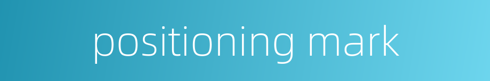 positioning mark的同义词