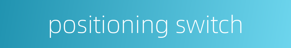 positioning switch的同义词