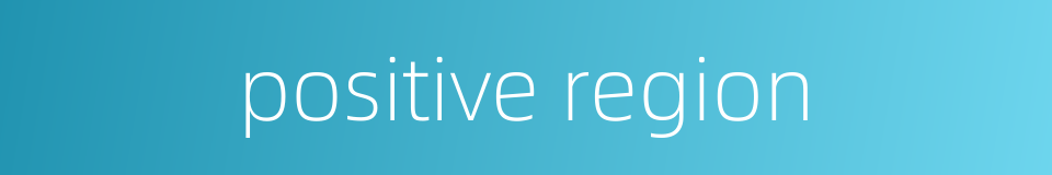 positive region的同义词
