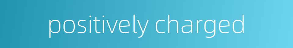 positively charged的同义词