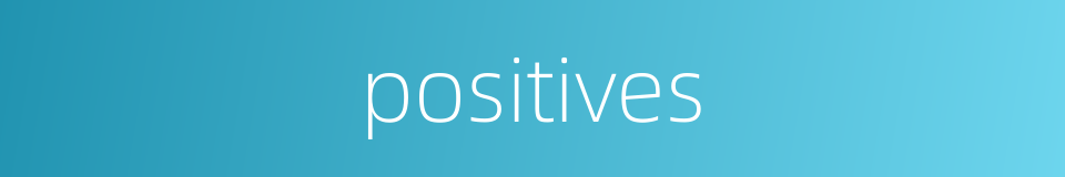 positives的同义词