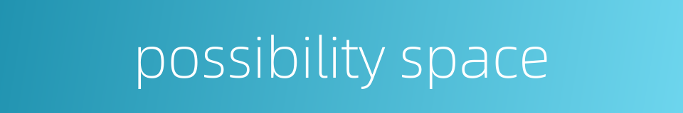 possibility space的同义词