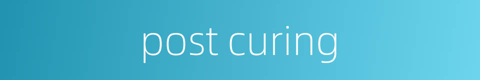 post curing的同义词