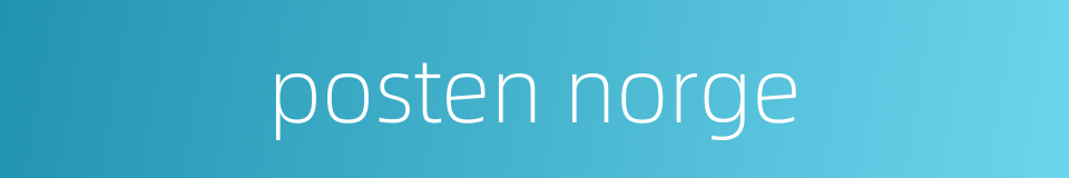 posten norge的同义词