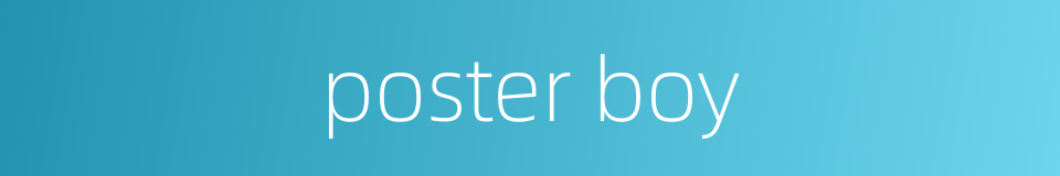 poster boy的同义词
