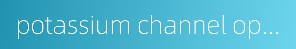 potassium channel opener的同义词
