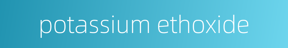 potassium ethoxide的同义词
