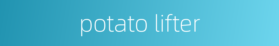 potato lifter的同义词