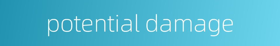 potential damage的同义词