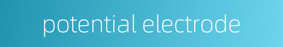 potential electrode的同义词