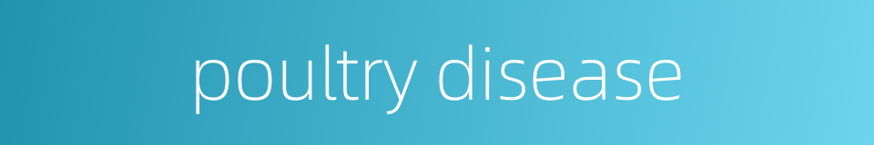 poultry disease的同义词