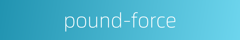 pound-force的同义词