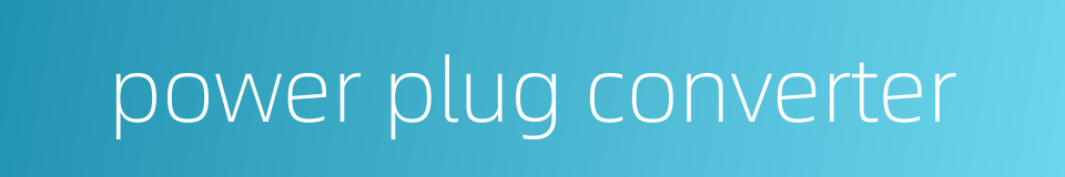 power plug converter的同义词