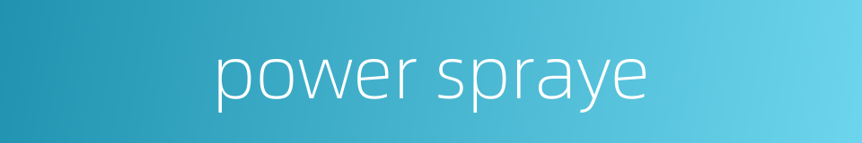 power spraye的同义词