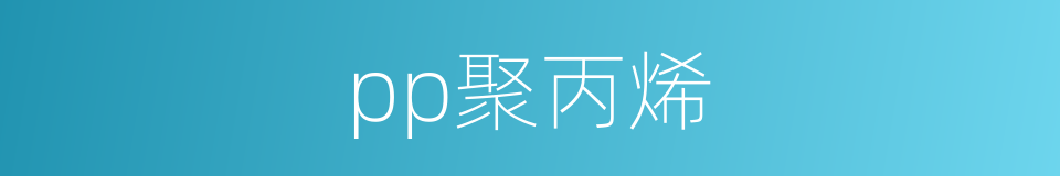 pp聚丙烯的同义词