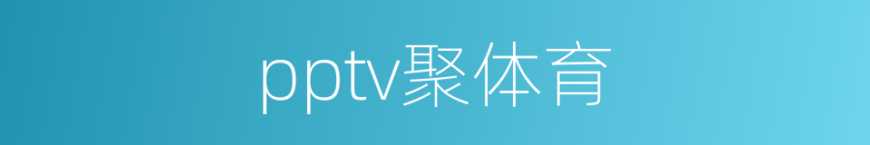 pptv聚体育的同义词