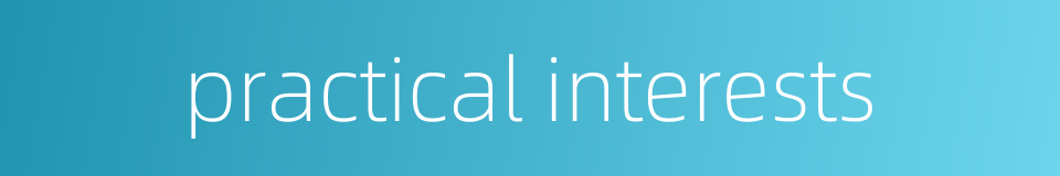 practical interests的同义词