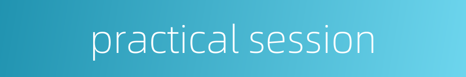 practical session的同义词