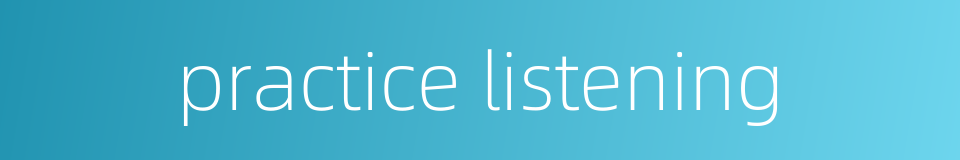 practice listening的同义词