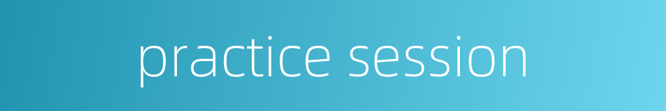 practice session的同义词