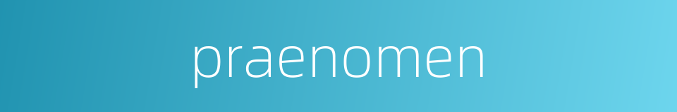 praenomen的同义词