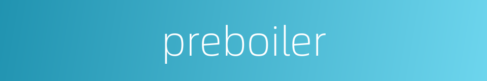 preboiler的同义词