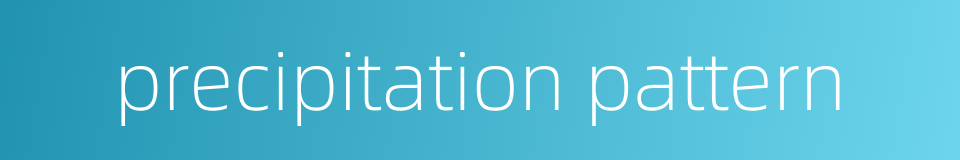 precipitation pattern的同义词