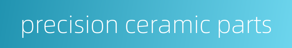 precision ceramic parts的同义词