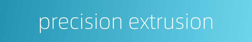 precision extrusion的同义词