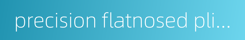 precision flatnosed pliers的同义词