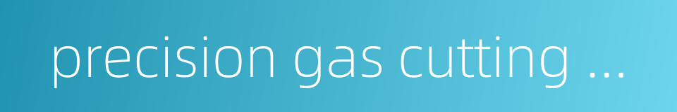 precision gas cutting machine的同义词