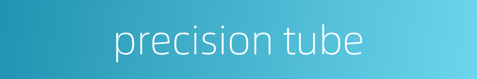 precision tube的同义词