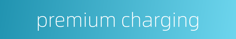 premium charging的同义词