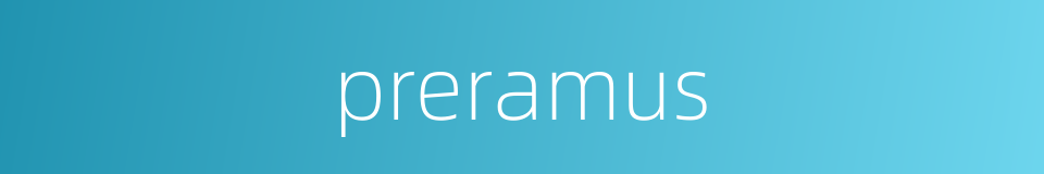 preramus的同义词