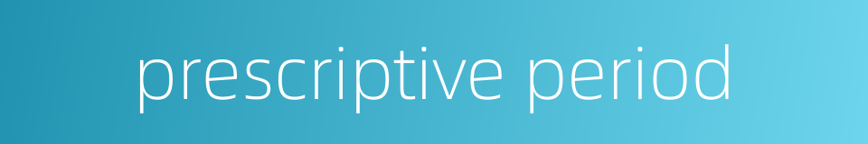 prescriptive period的同义词