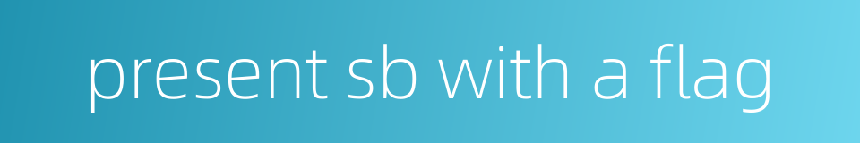 present sb with a flag的同义词