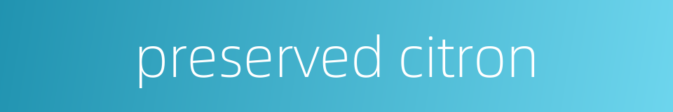 preserved citron的同义词