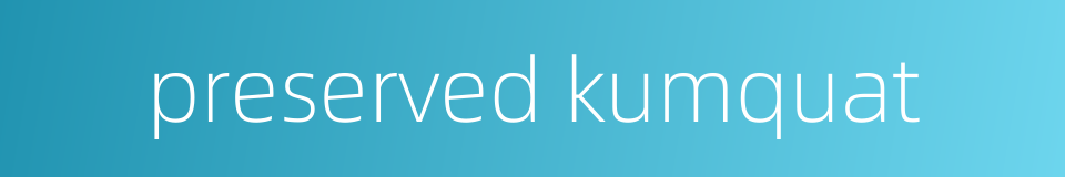preserved kumquat的同义词
