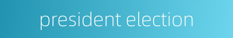 president election的同义词