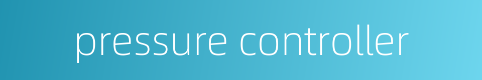 pressure controller的同义词
