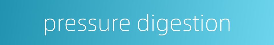 pressure digestion的同义词