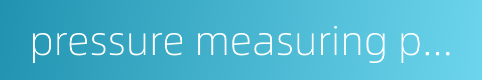 pressure measuring point的同义词