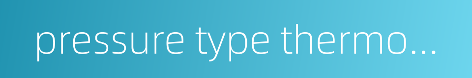 pressure type thermometer的同义词
