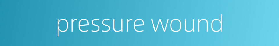 pressure wound的同义词
