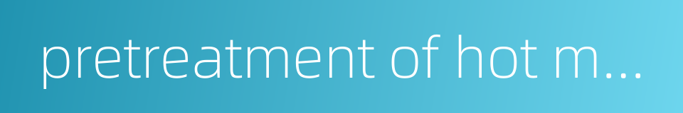 pretreatment of hot metal的同义词